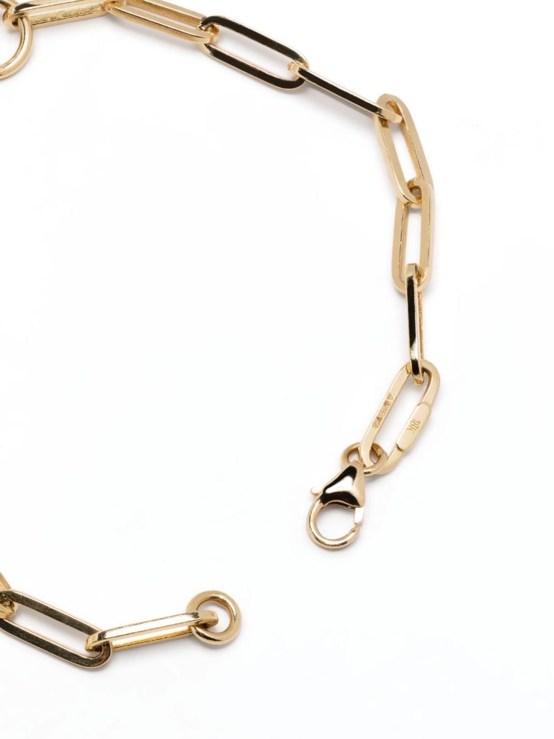 18k Yellow Gold Olive Horseshoe Protection Diamond Bracelet