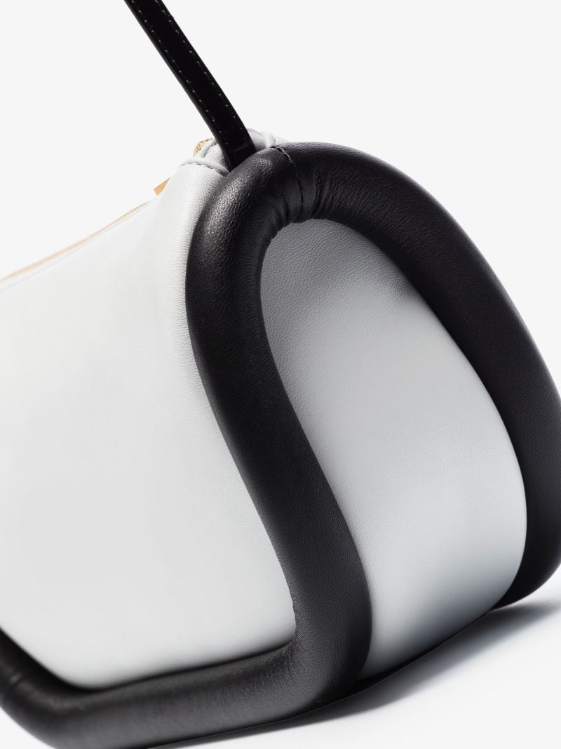 White the Bumper Leather Shoulder Bag