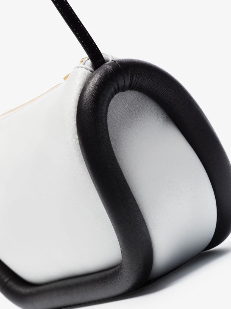 White the Bumper Leather Shoulder Bag