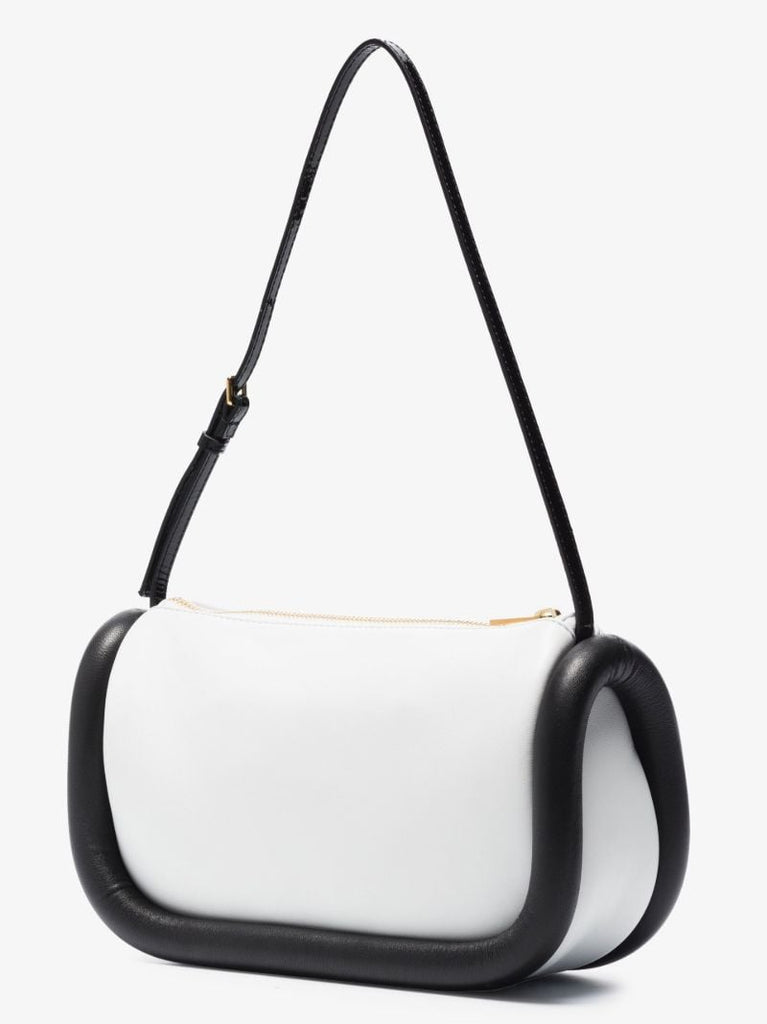 White the Bumper Leather Shoulder Bag