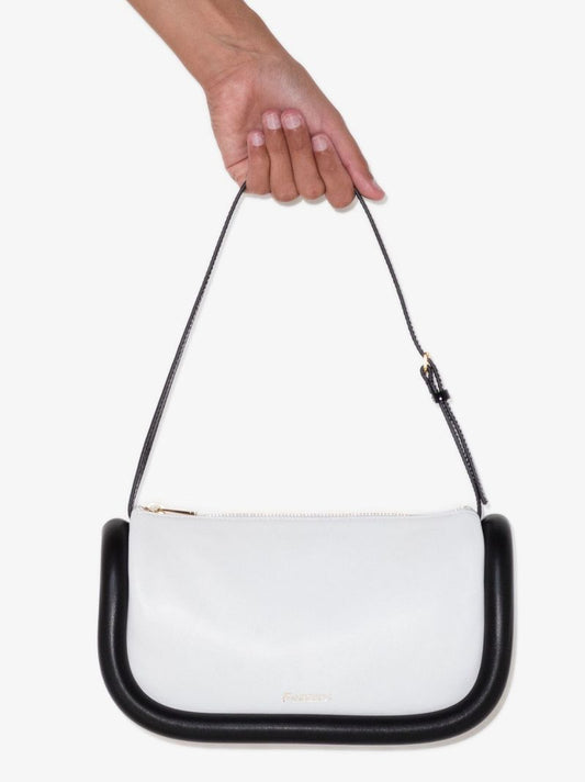 White the Bumper Leather Shoulder Bag