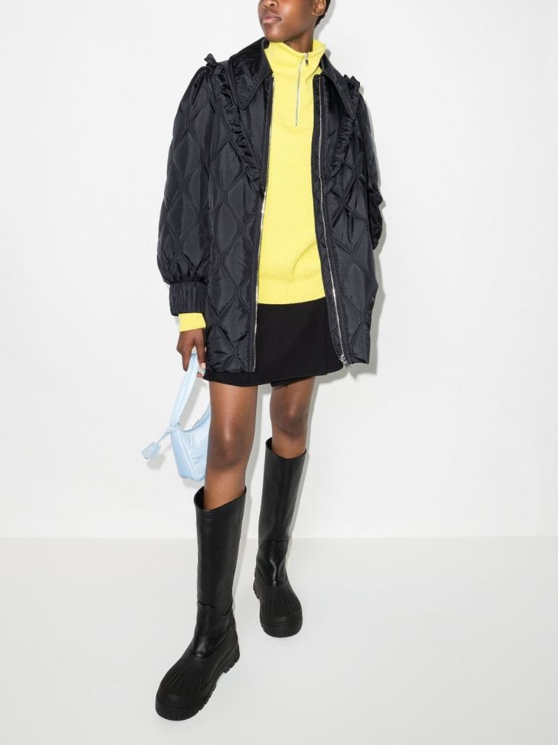 Balloon Sleeve Quilted Jacket