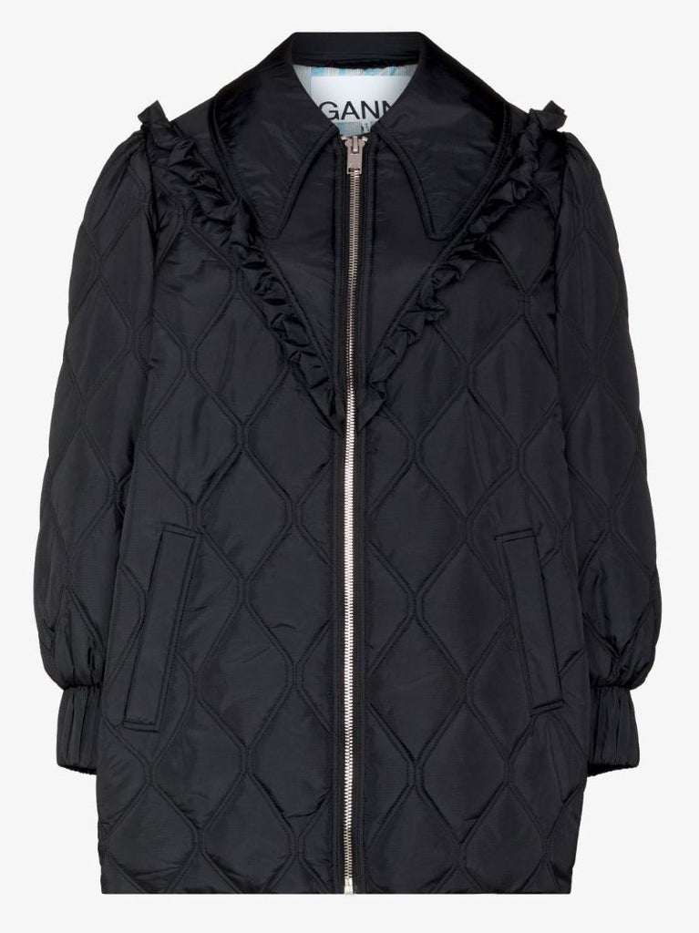 Balloon Sleeve Quilted Jacket