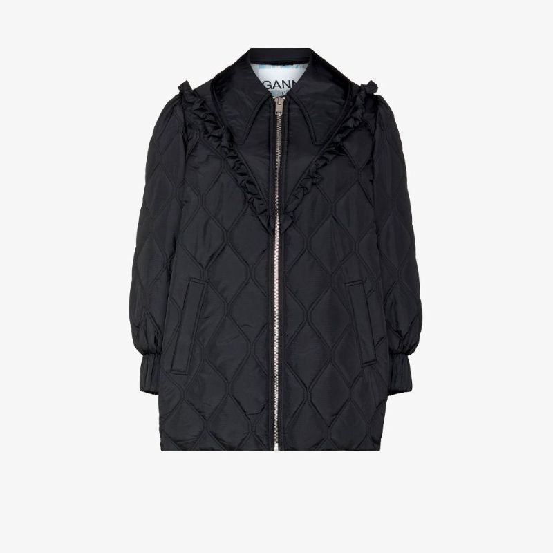 Balloon Sleeve Quilted Jacket
