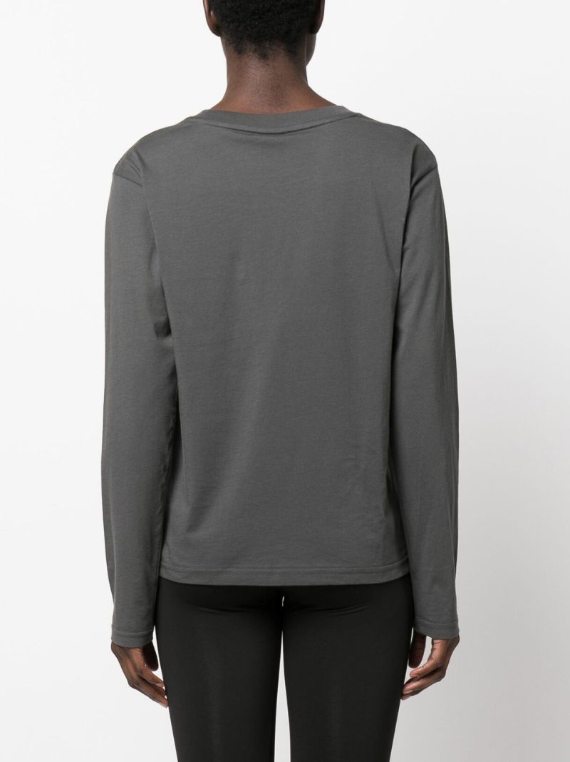 Grey Organic Cotton Long-sleeve T-shirt