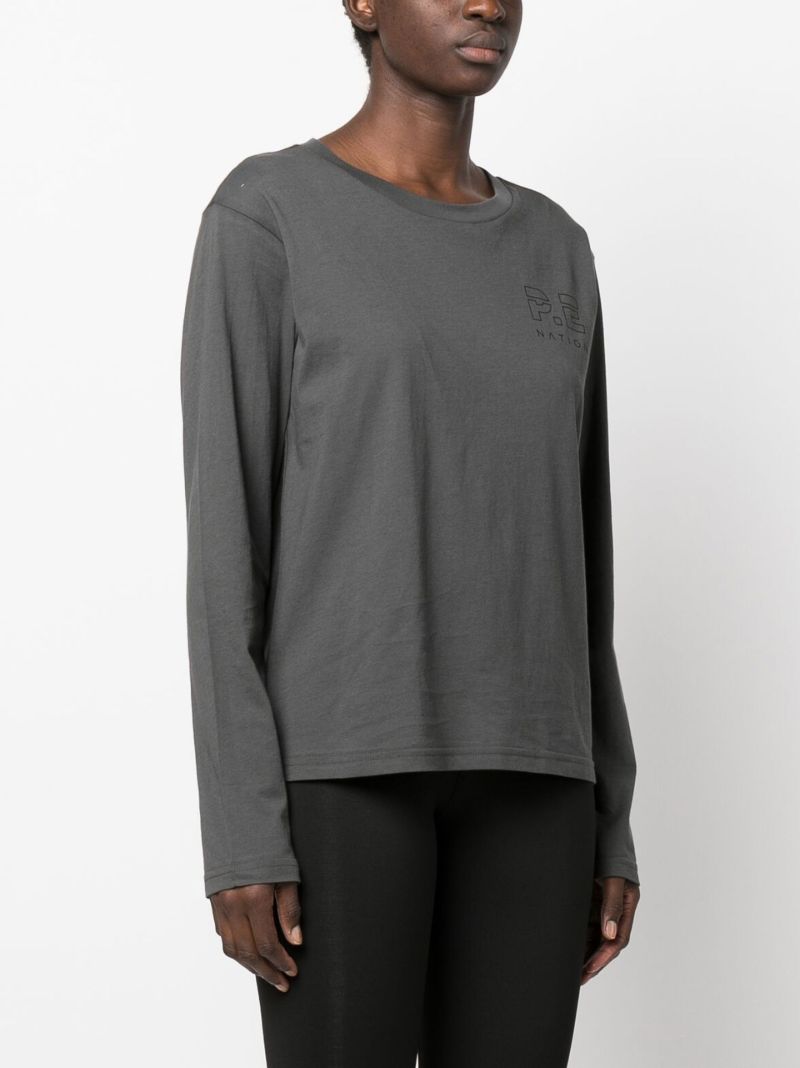 Grey Organic Cotton Long-sleeve T-shirt