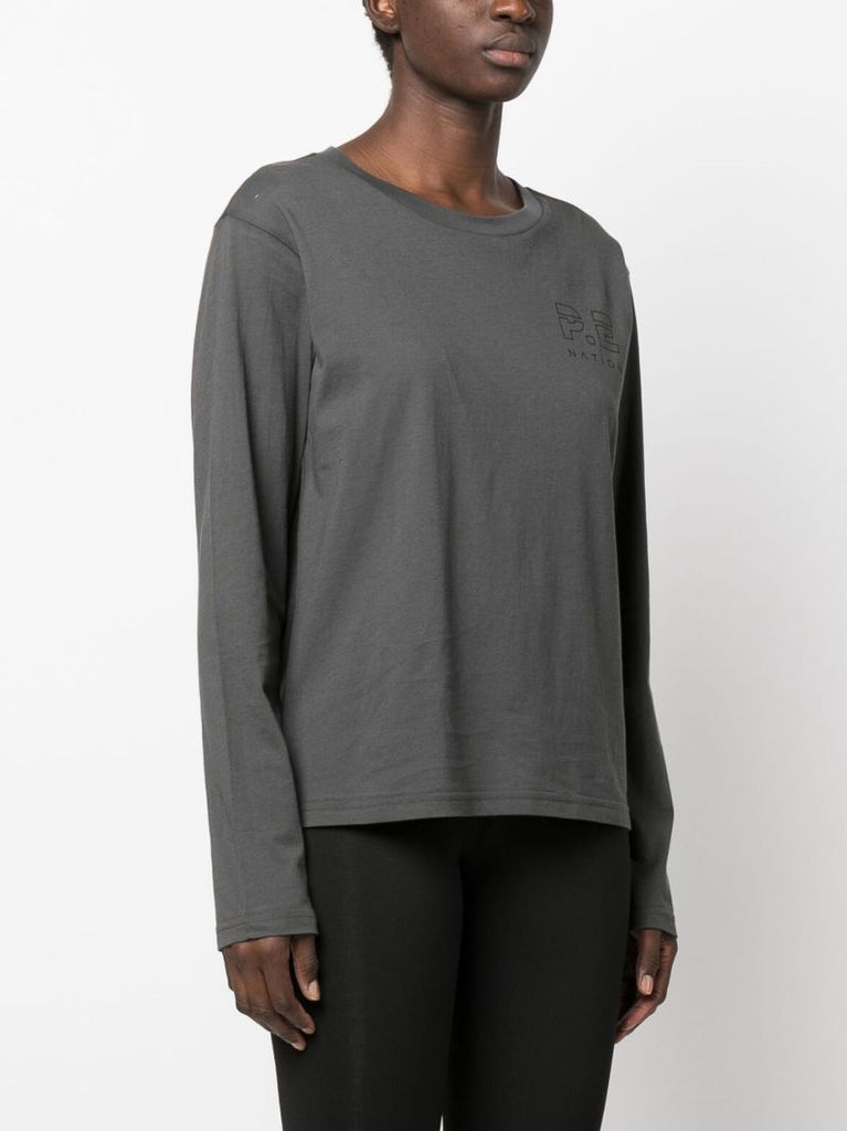 Grey Organic Cotton Long-sleeve T-shirt