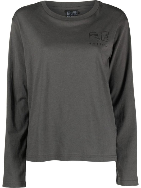 Grey Organic Cotton Long-sleeve T-shirt