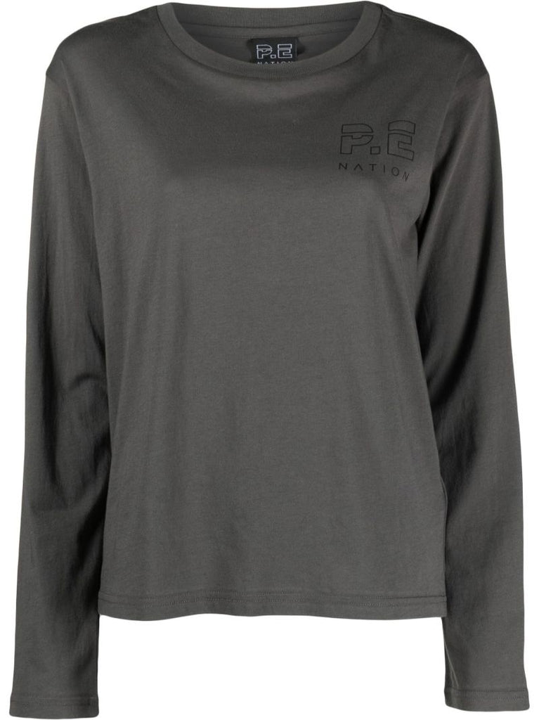Grey Organic Cotton Long-sleeve T-shirt