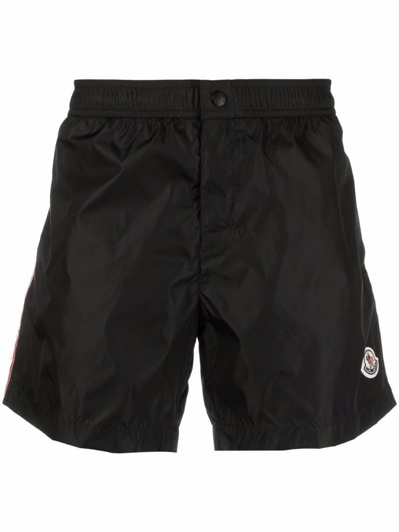 Logo-patch Straight-leg Swim Shorts