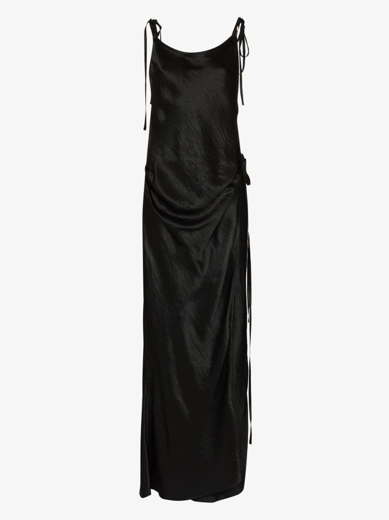 Black Dayla Satin Maxi Dress