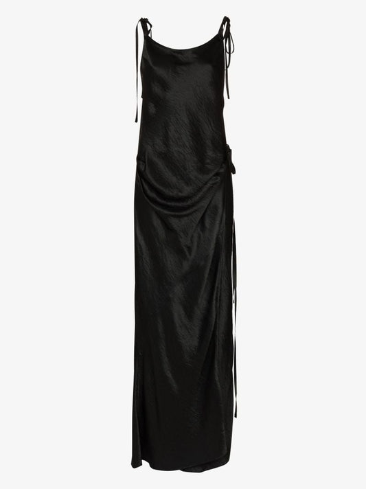 Black Dayla Satin Maxi Dress