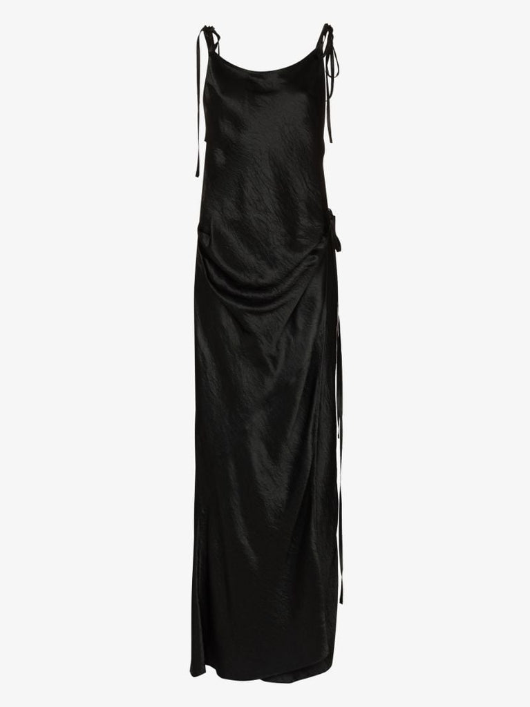 Black Dayla Satin Maxi Dress