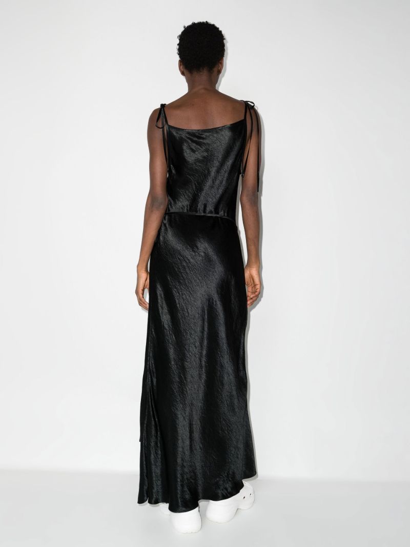 Black Dayla Satin Maxi Dress