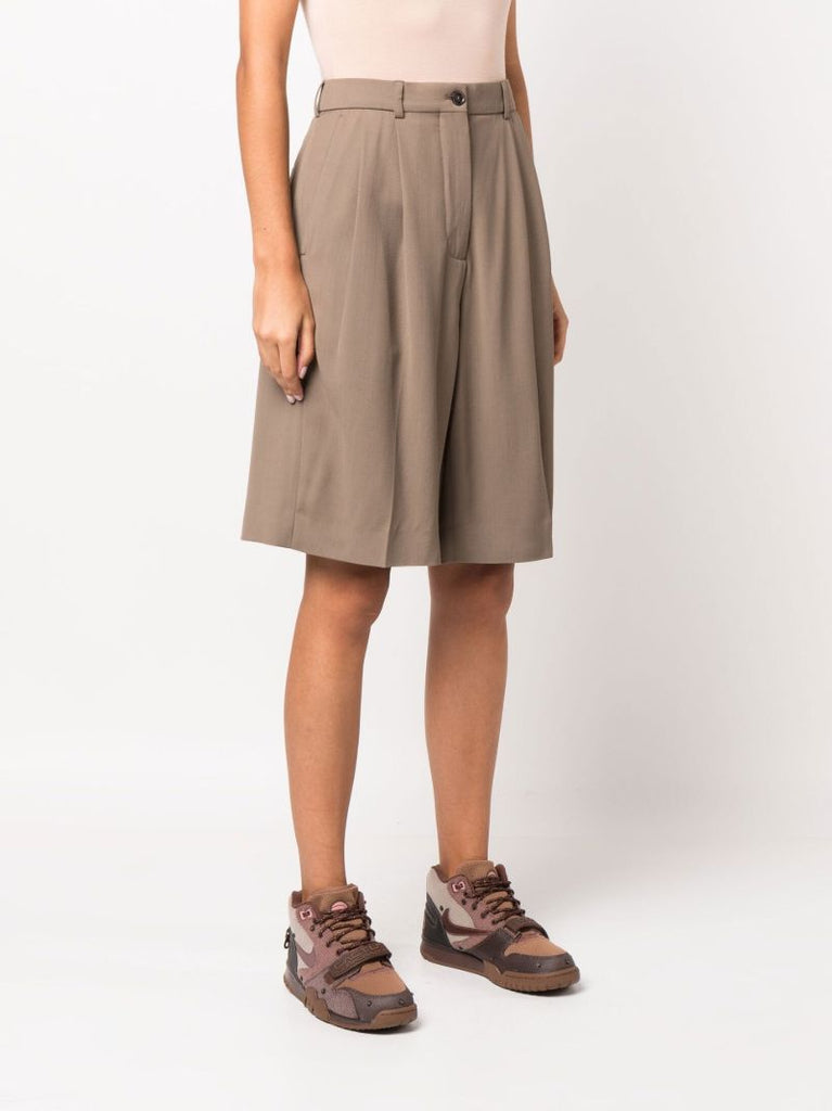 Brown Rassy High Waist Shorts