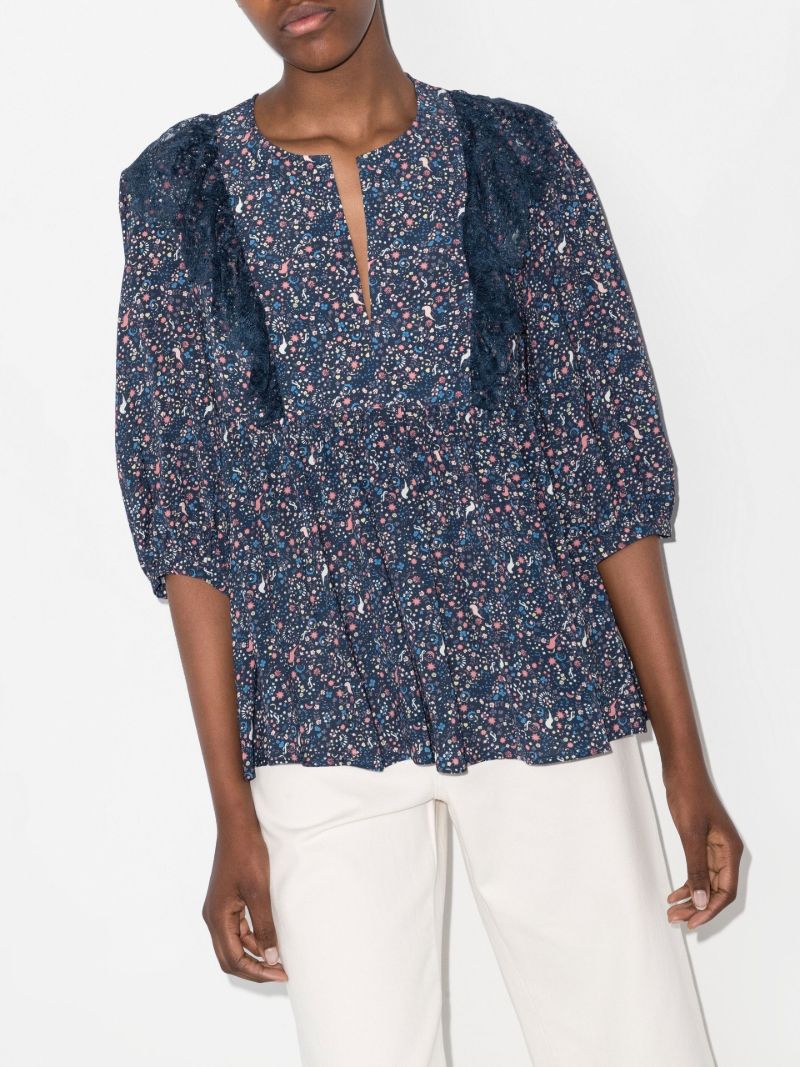 Confetti Print Blouse