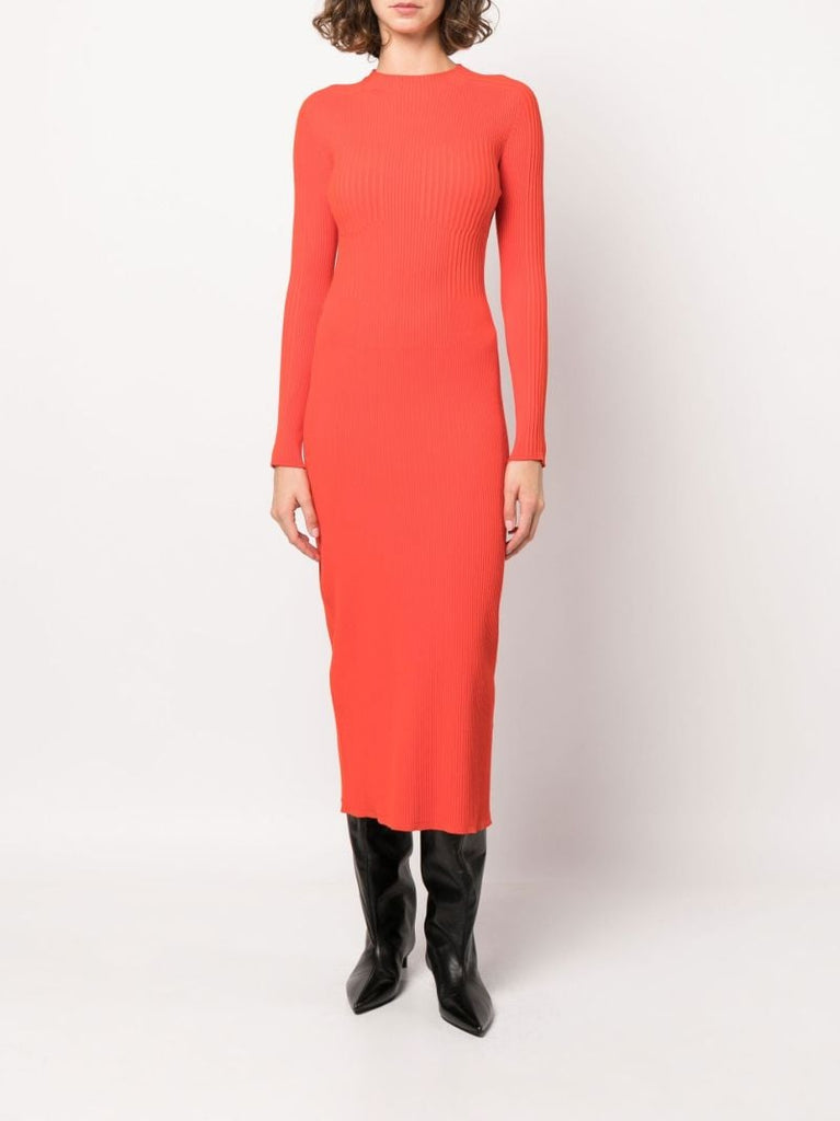 Red Lara Cut-out Midi Dress