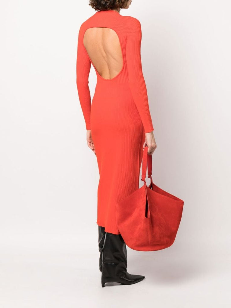 Red Lara Cut-out Midi Dress