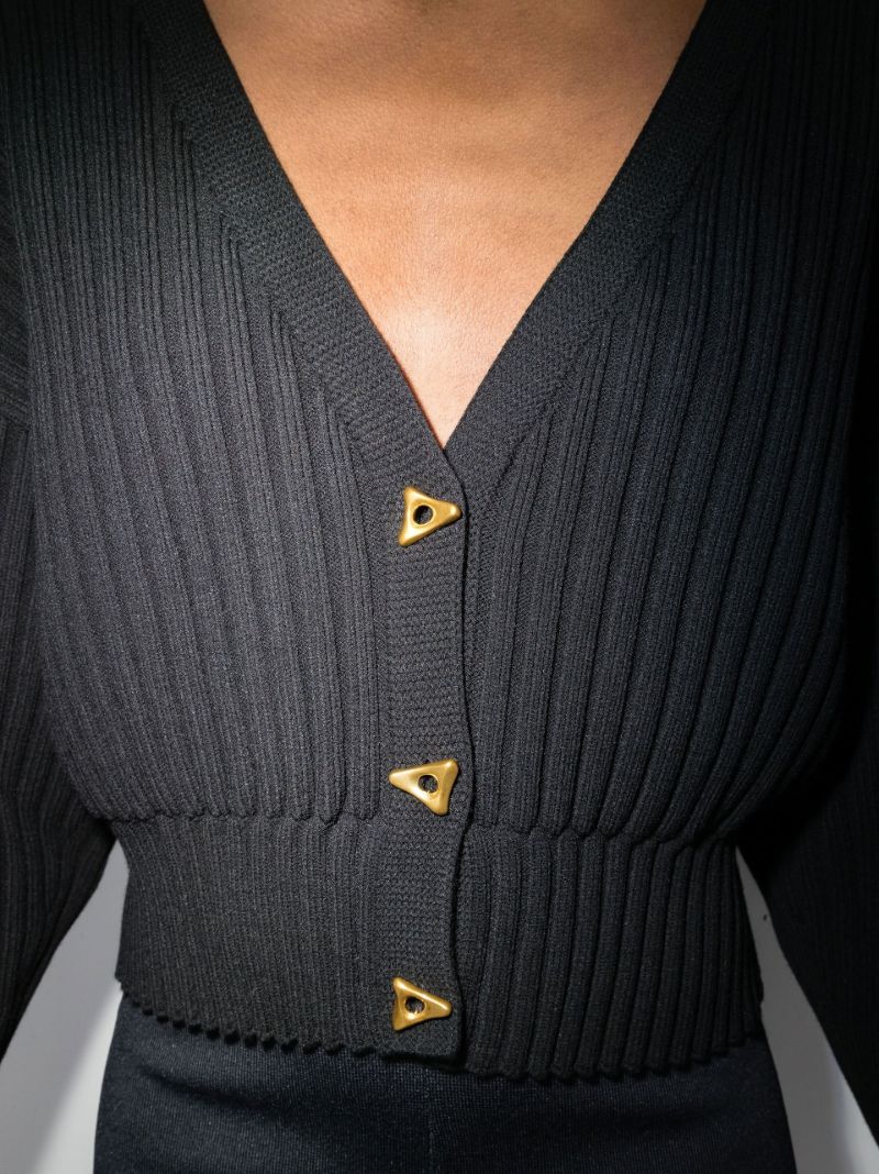 Mount Black Cropped Cardigan