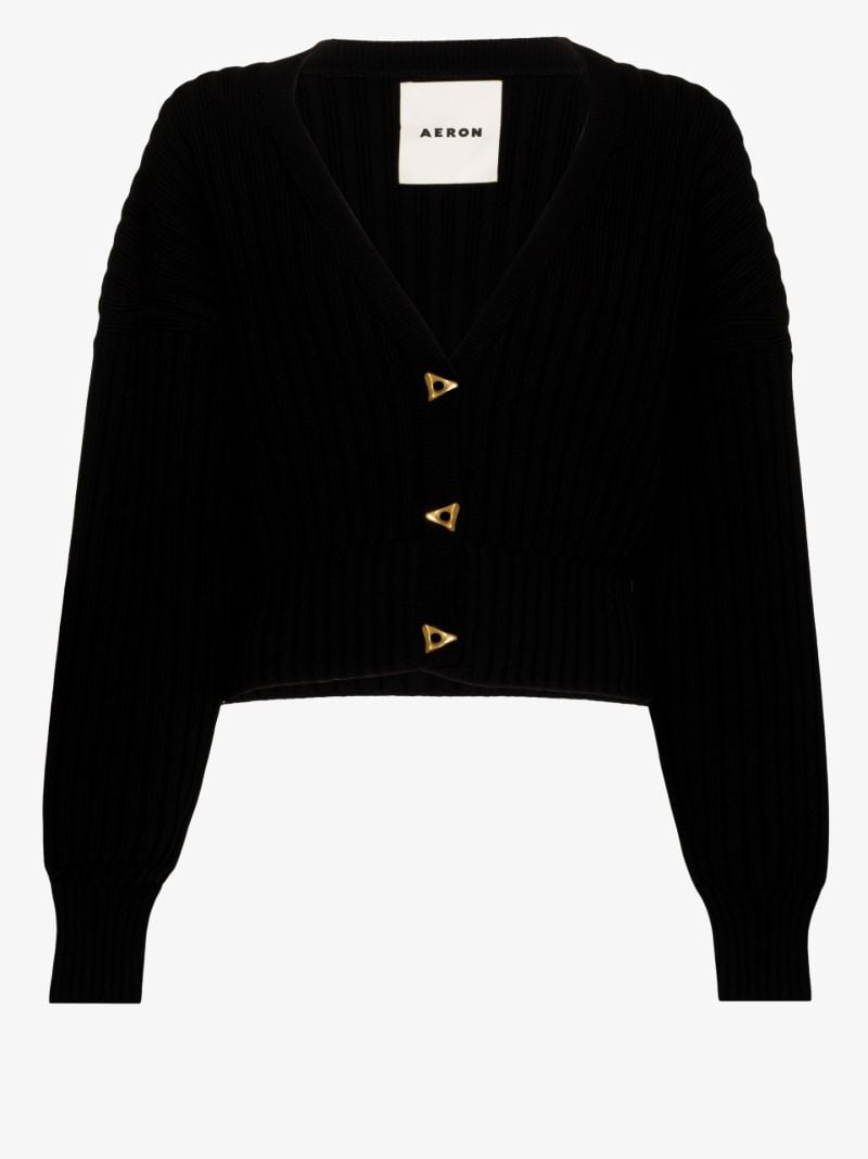Mount Black Cropped Cardigan