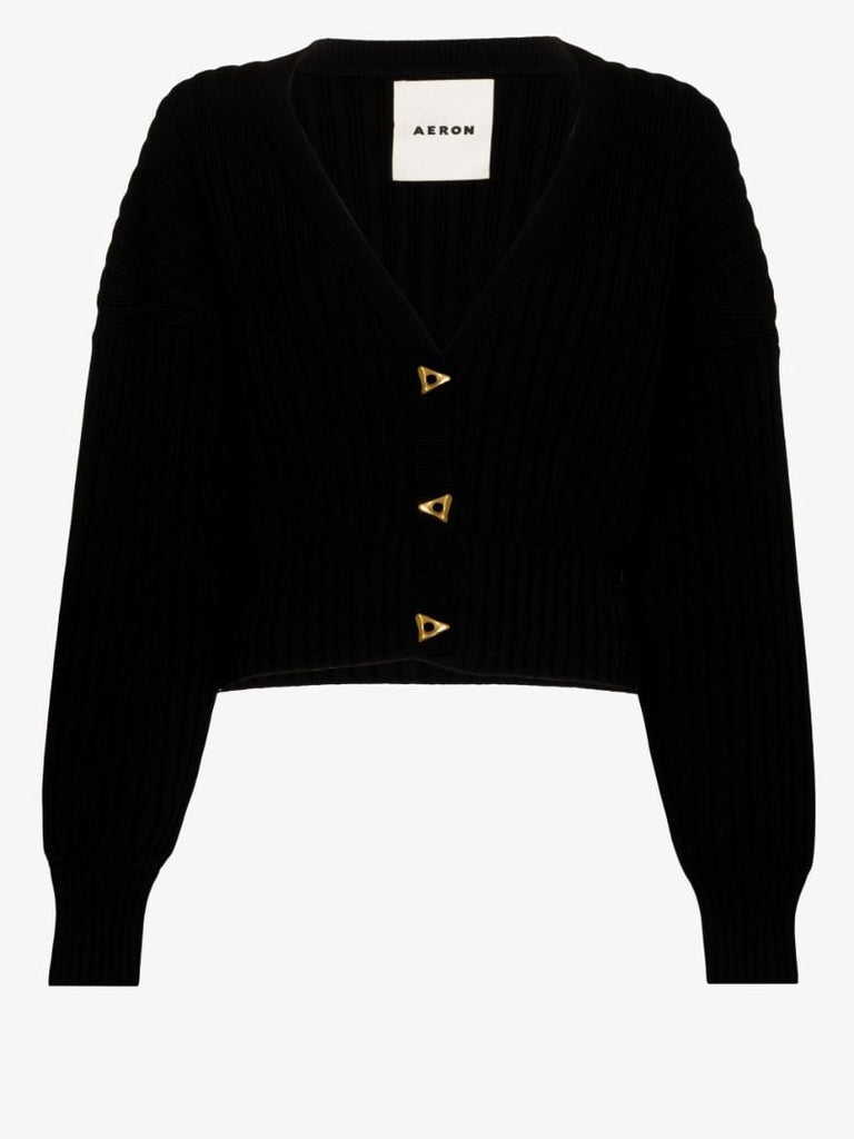 Mount Black Cropped Cardigan