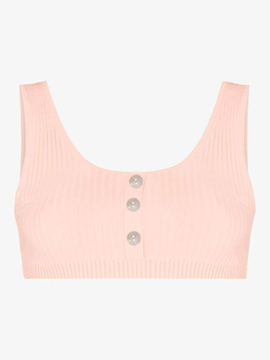 Pink Saros Ribbed Knit Bralette