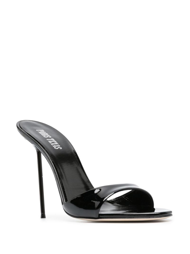 Black Lidia 105 Patent Leather Mules