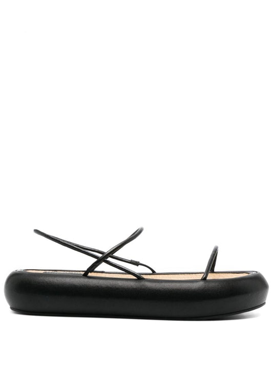 Black Tatami Flatform Leather Sandals