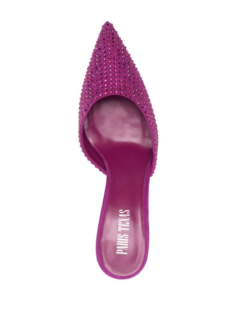 Pink Hollywood 75 Crystal Suede Mules