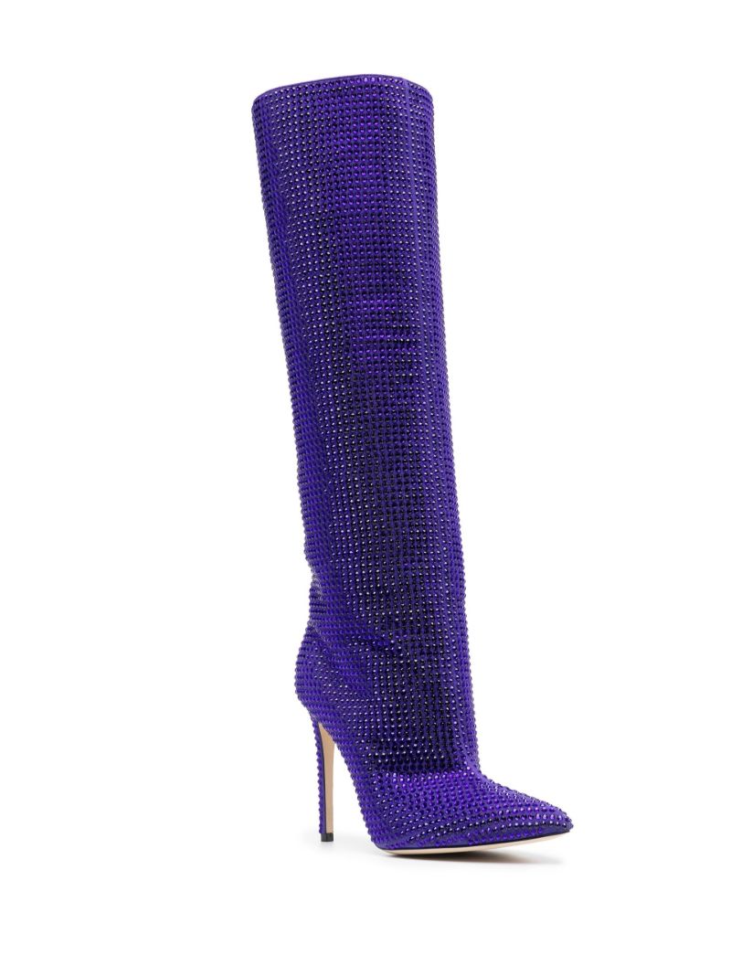 Purple Holly 105 Crystal Knee-high Boots