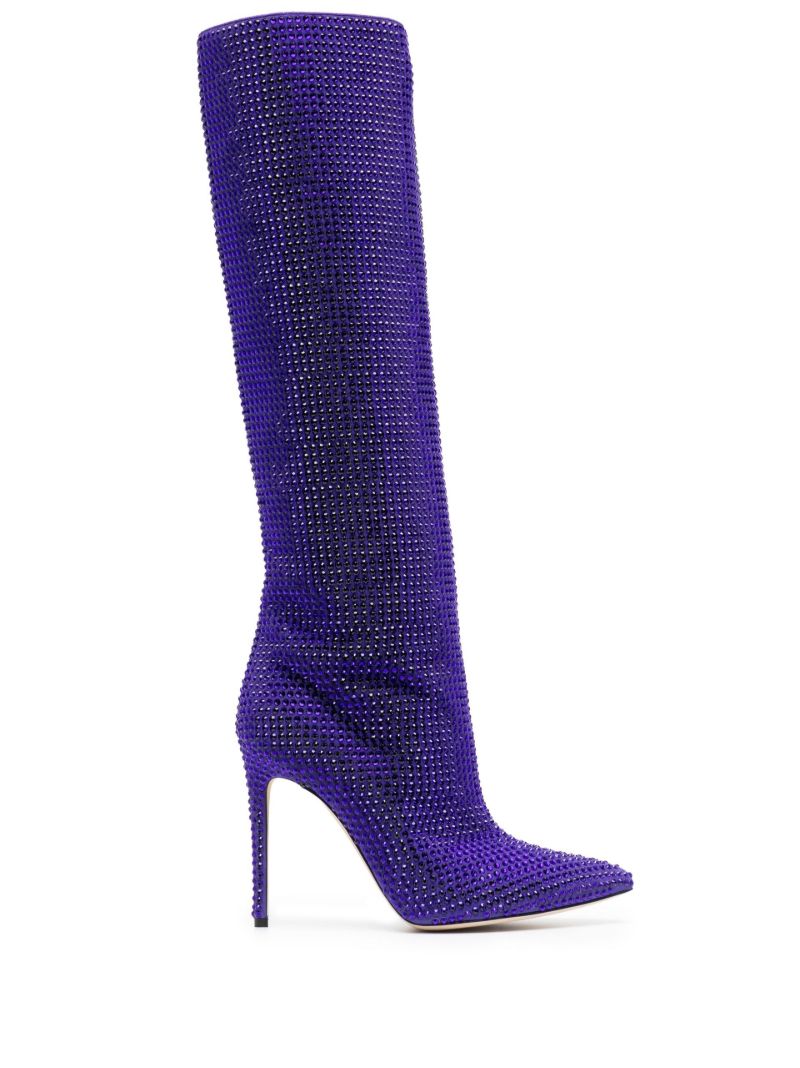 Purple Holly 105 Crystal Knee-high Boots