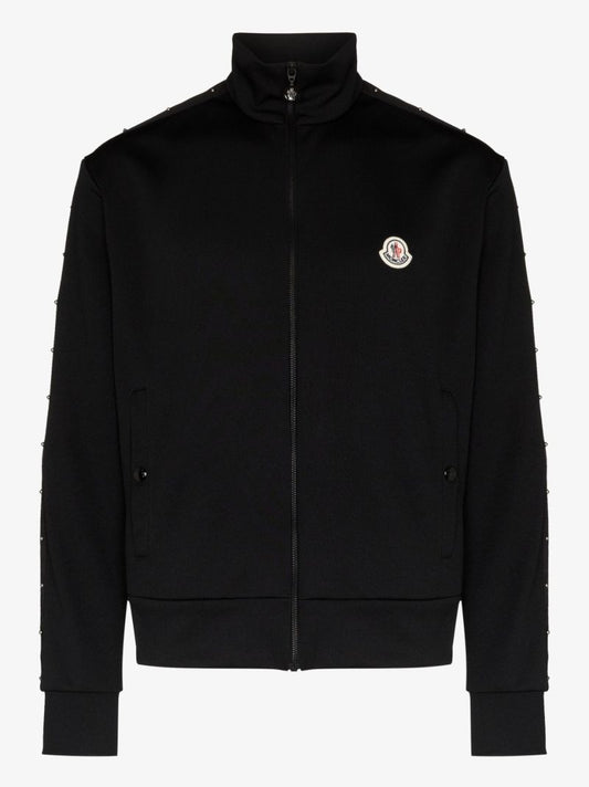Black Zip-up Logo Sweater