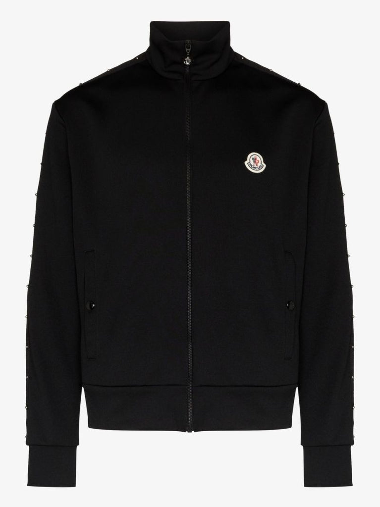 Black Zip-up Logo Sweater