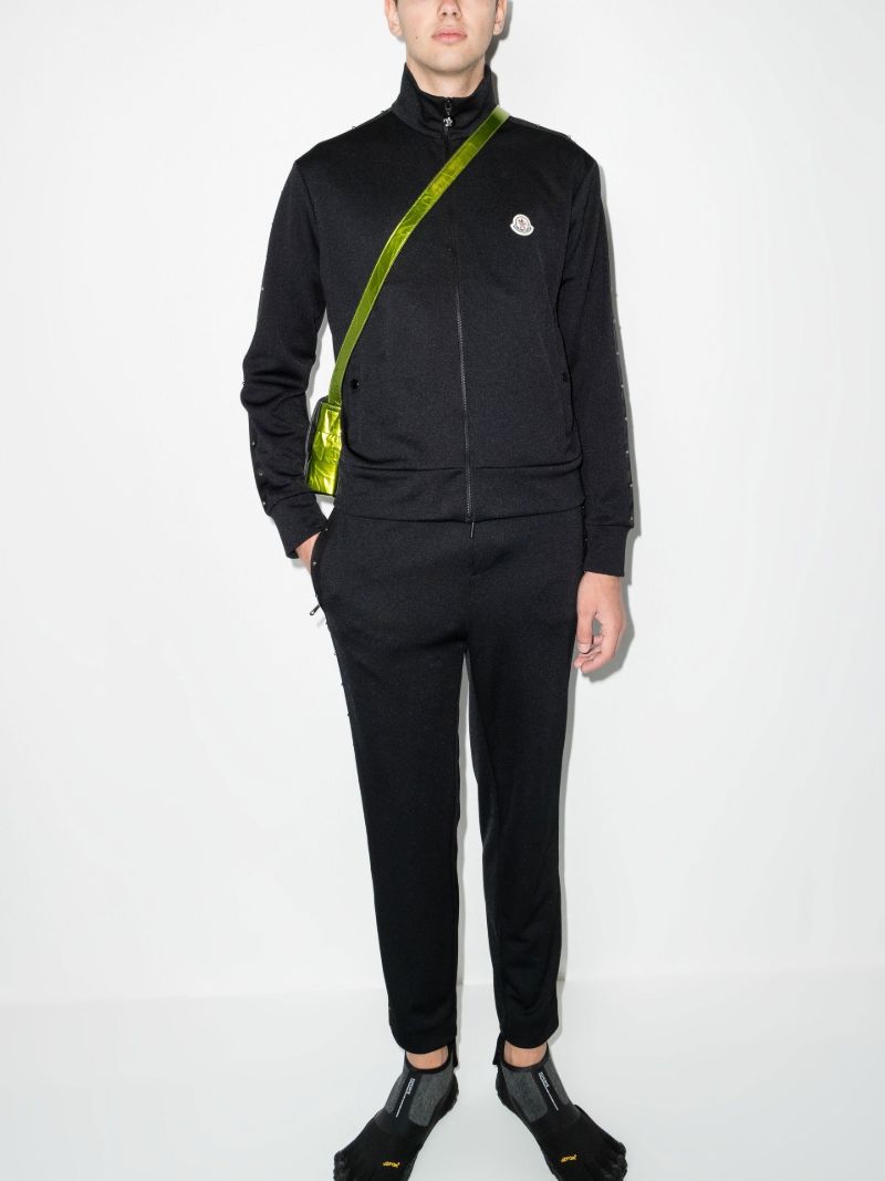 Black Zip-up Logo Sweater