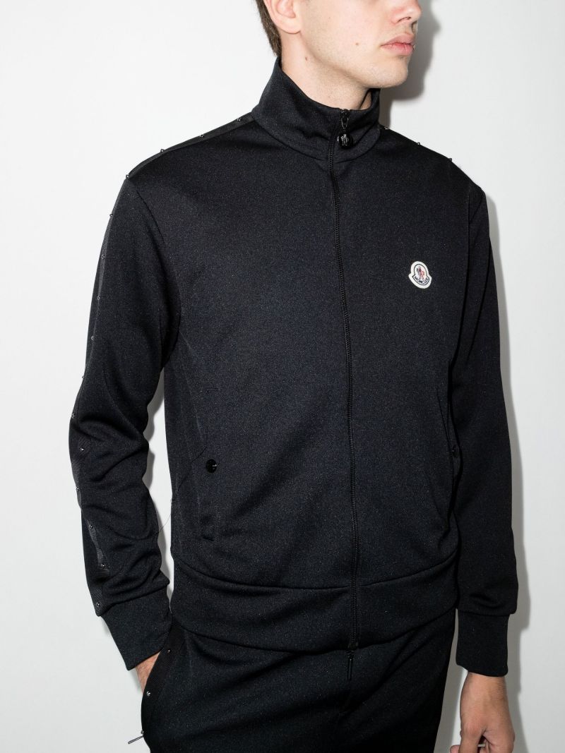 Black Zip-up Logo Sweater