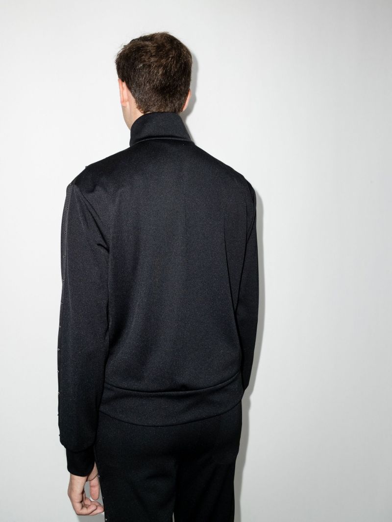 Black Zip-up Logo Sweater