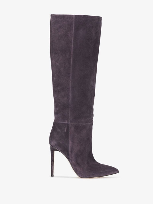Black 105 Slouched Suede Boots