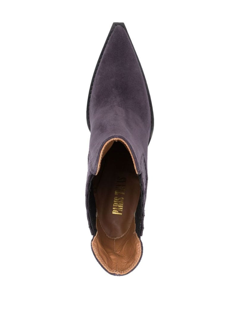 Purple Dallas 100 Suede Ankle Boots