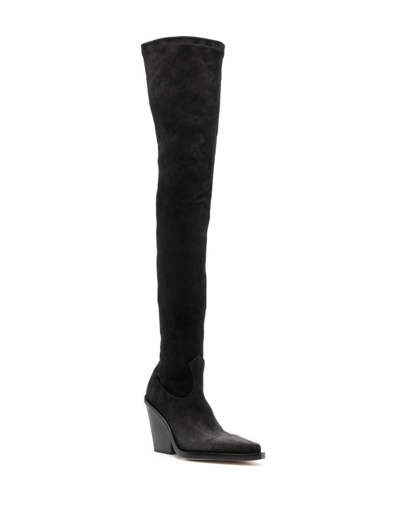 Black Vegas 100 Suede Thigh-high Boots