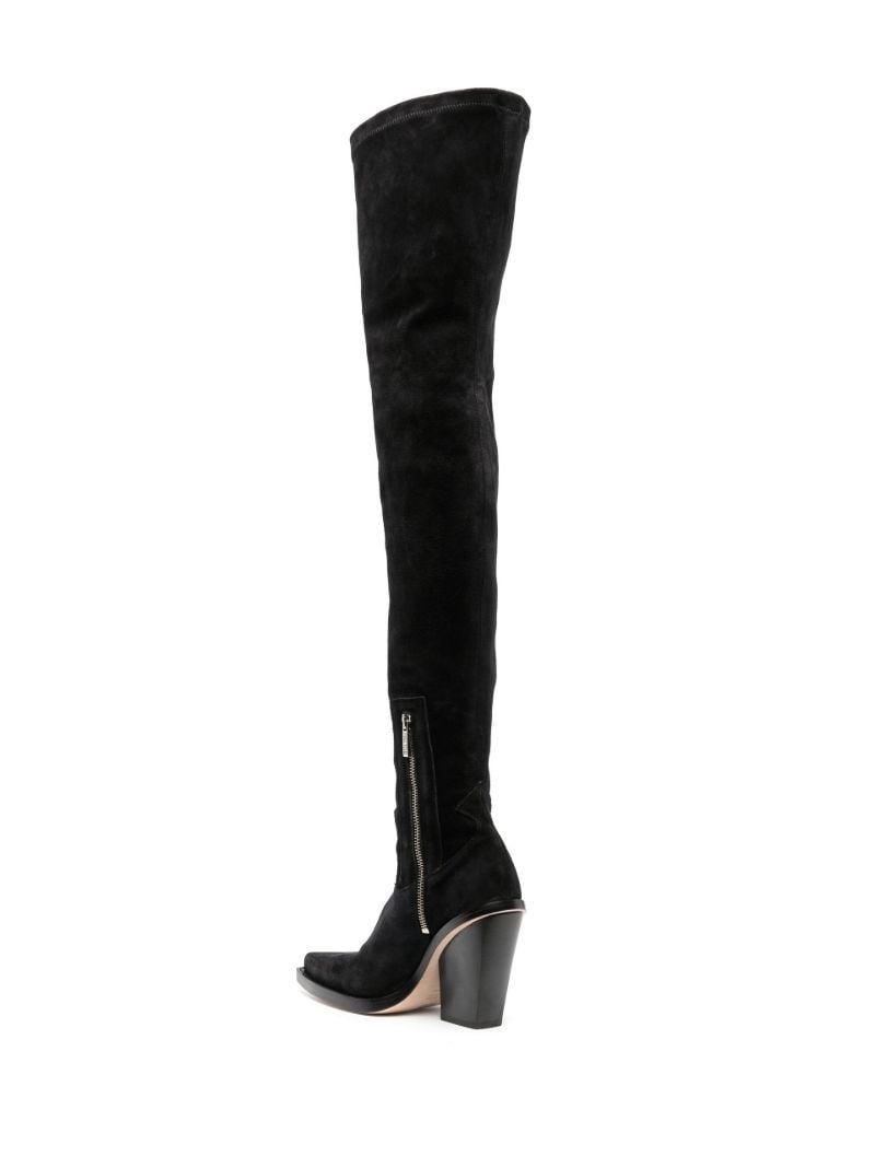 Black Vegas 100 Suede Thigh-high Boots