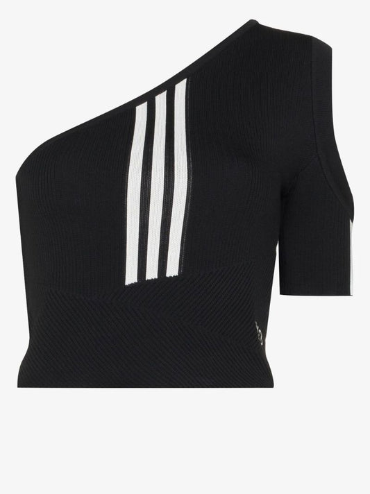 Stripe Print One Shoulder Top
