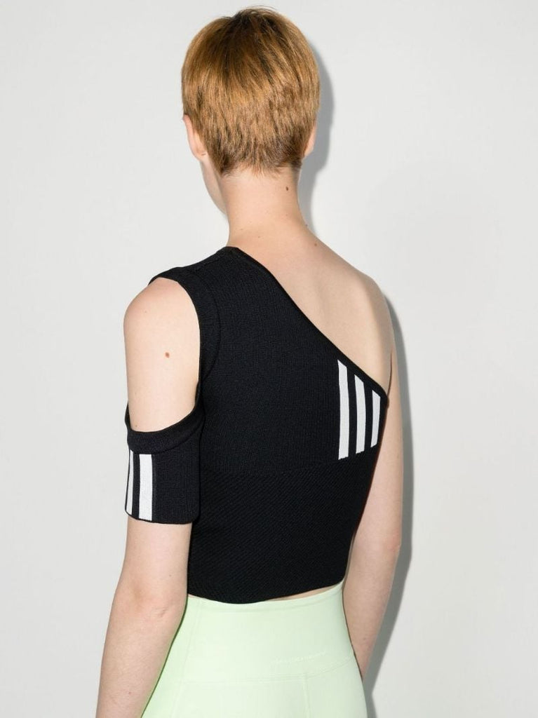 Stripe Print One Shoulder Top