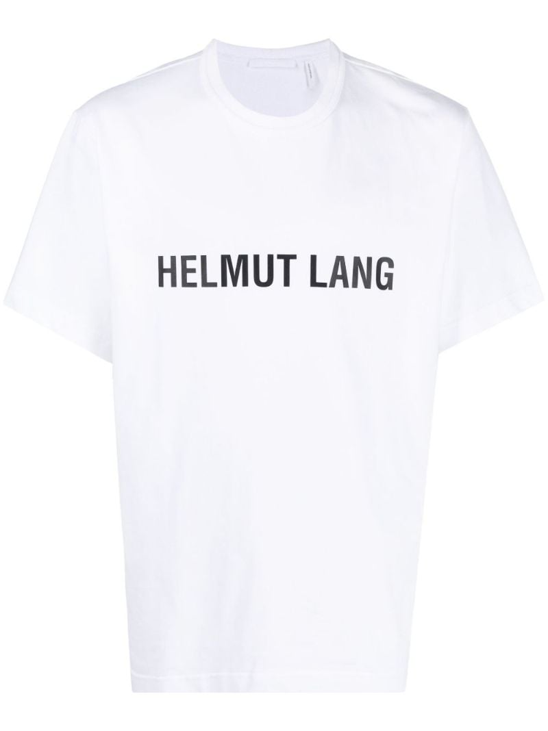 White Core Logo Print Cotton T-shirt