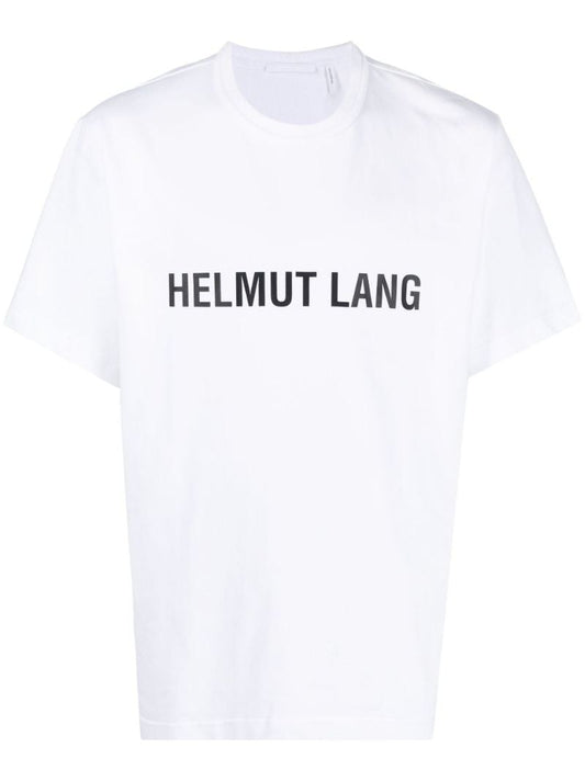 White Core Logo Print Cotton T-shirt