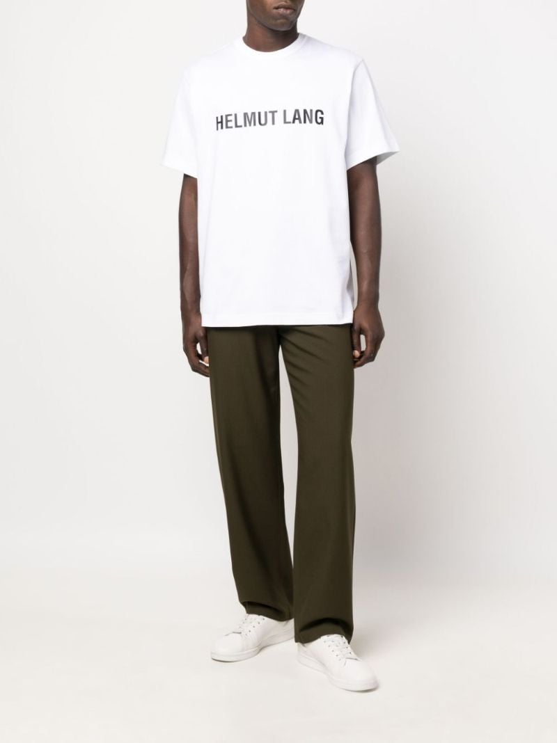 White Core Logo Print Cotton T-shirt