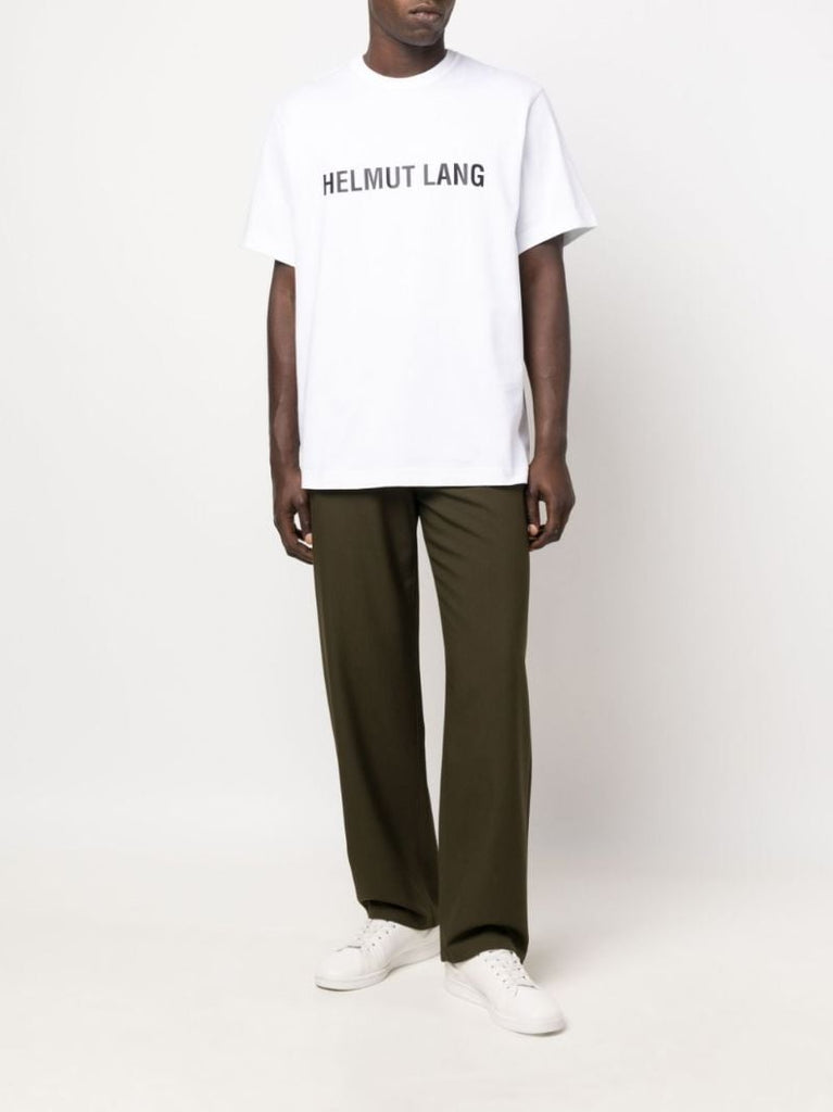 White Core Logo Print Cotton T-shirt