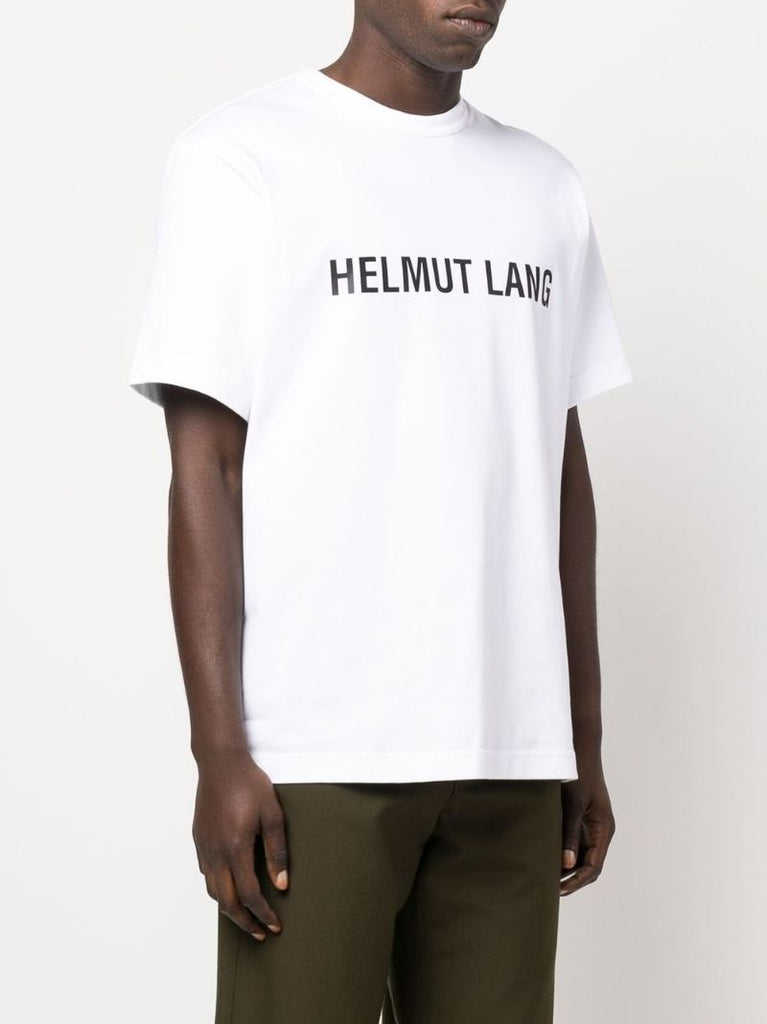 White Core Logo Print Cotton T-shirt