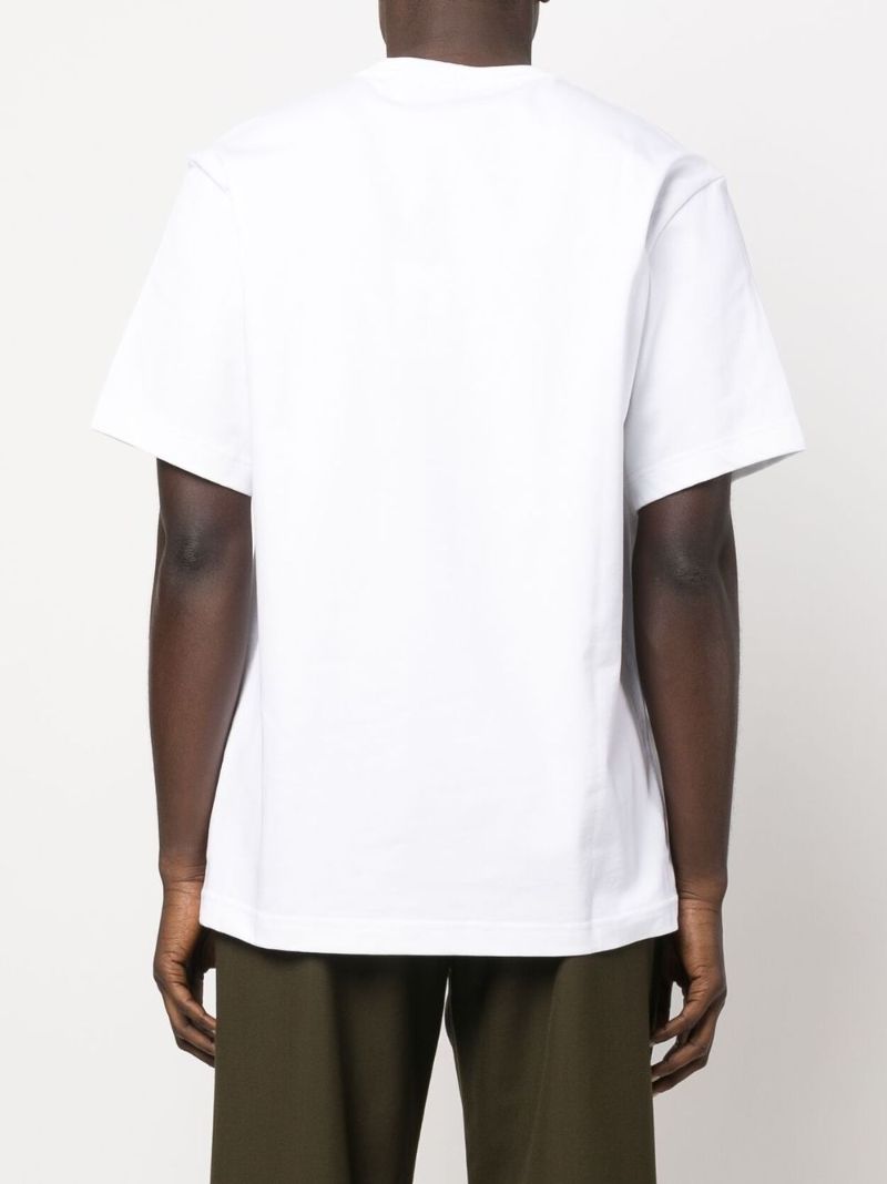 White Core Logo Print Cotton T-shirt