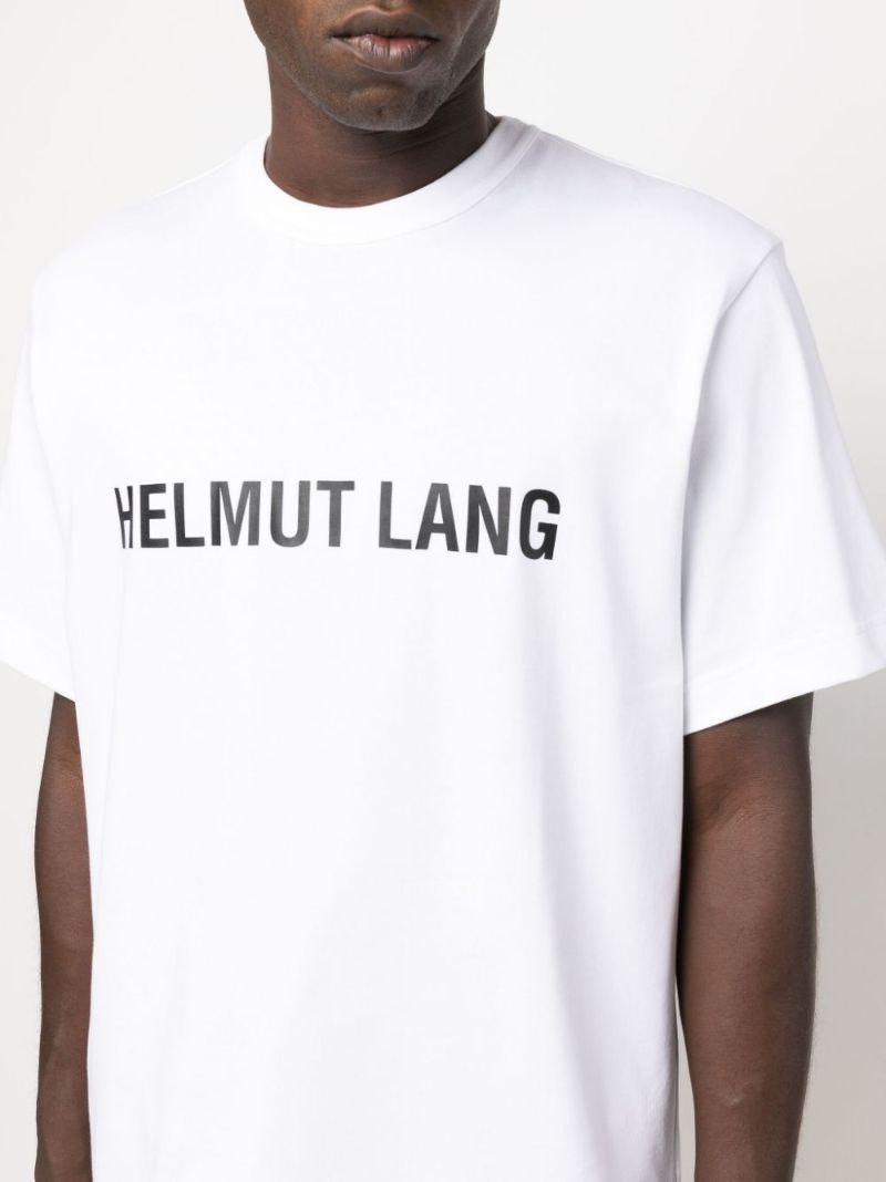 White Core Logo Print Cotton T-shirt