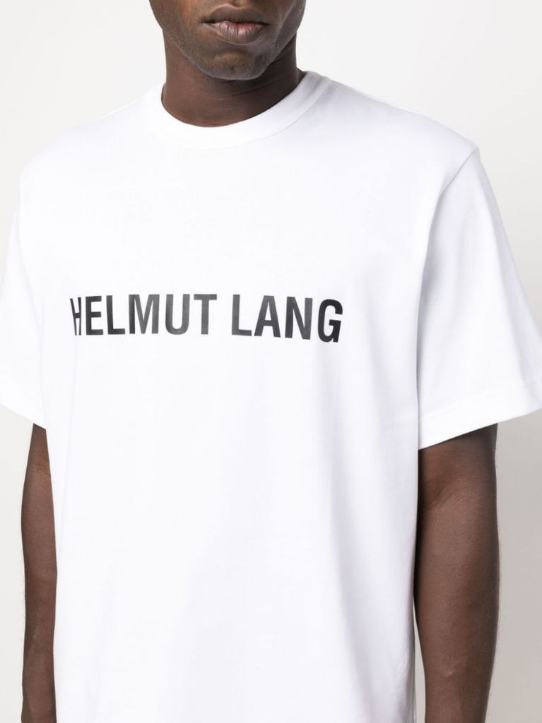 White Core Logo Print Cotton T-shirt